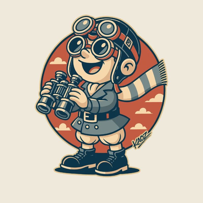 Aviator Scout mit Fernglas