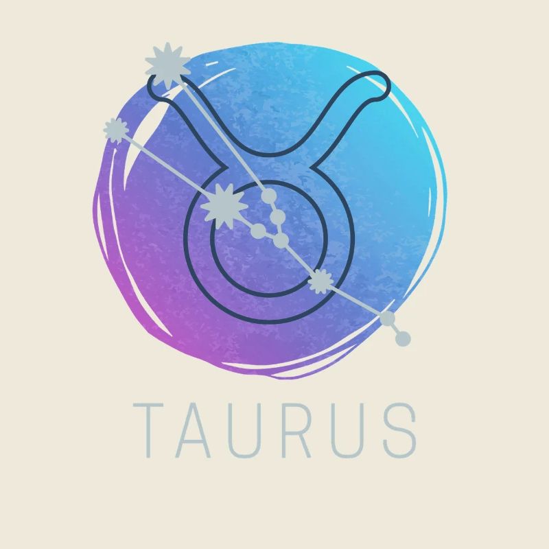 Taurus Stier Sternzeichen Aquarell Astrologie
