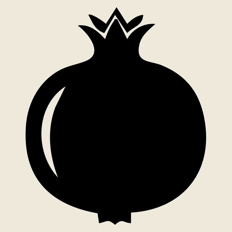 Granatapfel-Silhouette – Exotisches Fruchtdesign