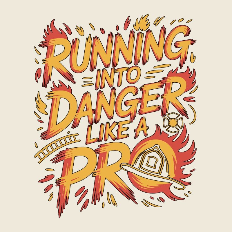 Fire Lieutenant Running Into Danger Firefighting