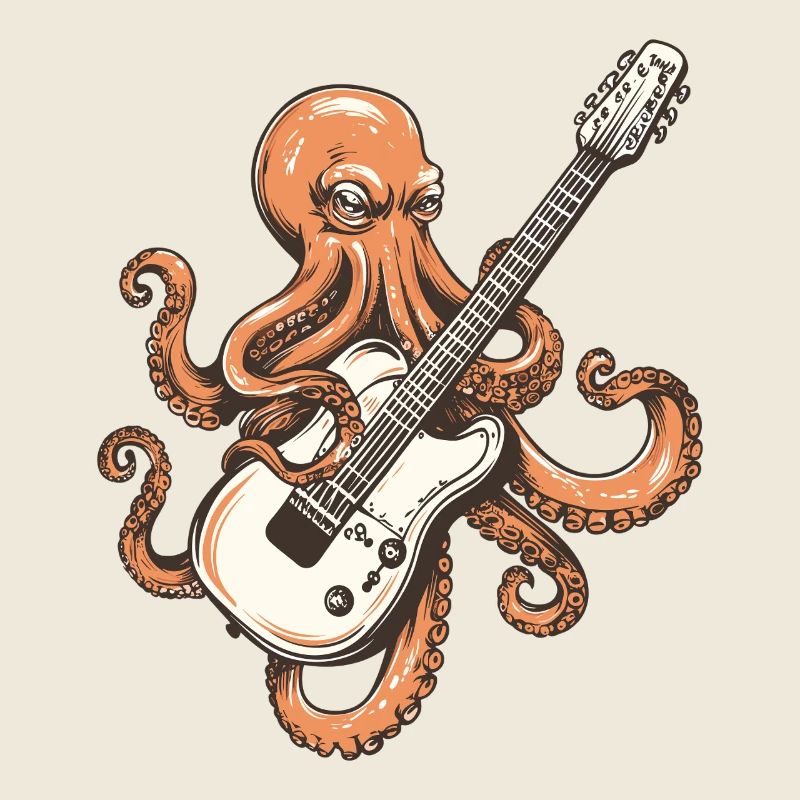 Guitare rock Octopus