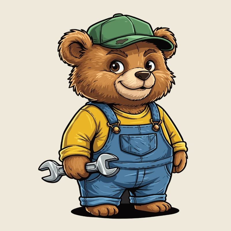 Mechanic Bär Schrauber Werkstatt
