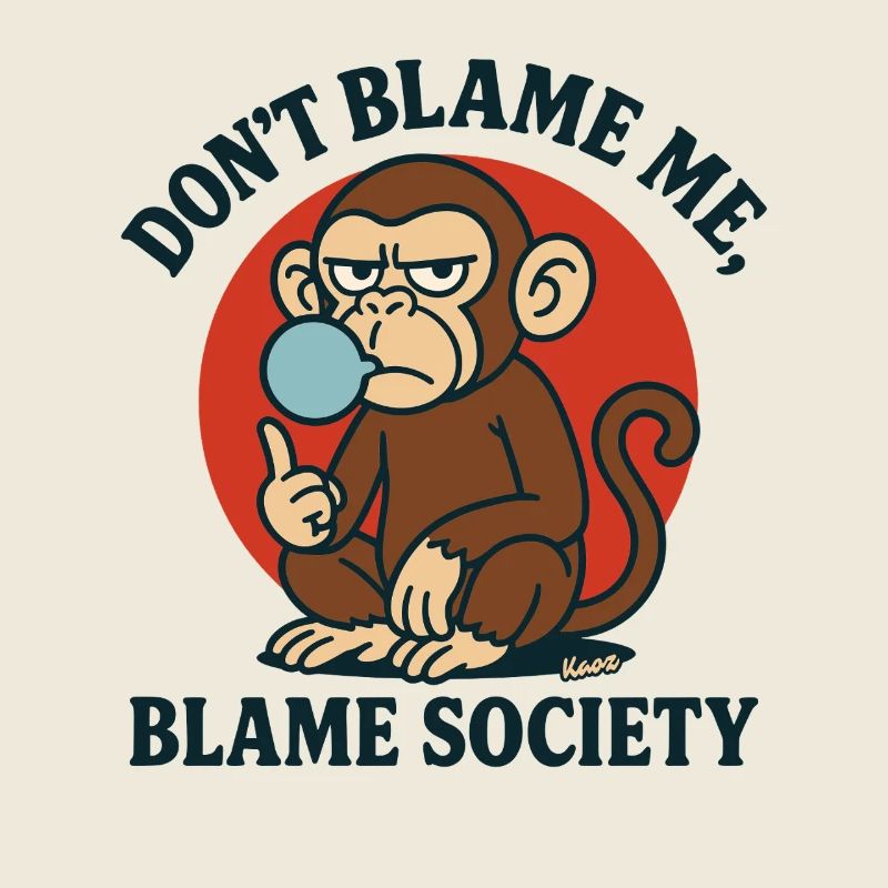 Monkey Blame Society Tee