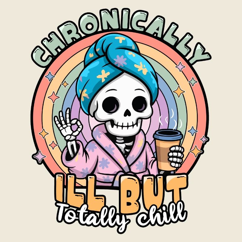 Fibromyalgia Awareness Chronically Ill Skeleton