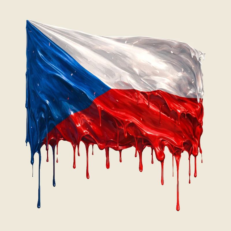 Drapeau tchèque couleur