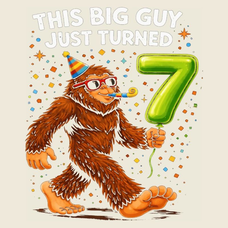Großer Affe feiert seinen 7. Geburtstag