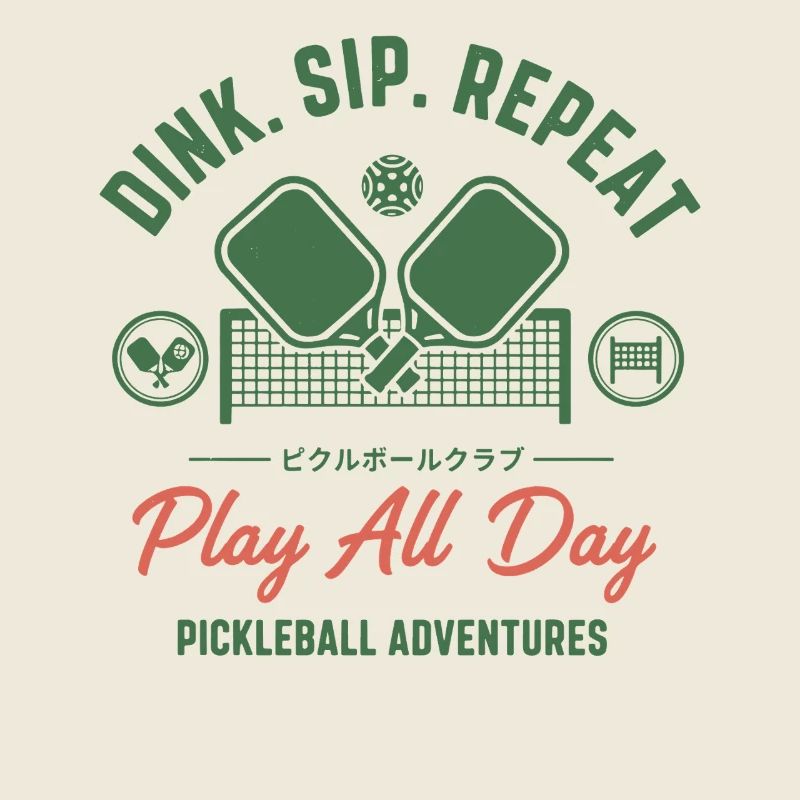 Pickleball Dink Sip Repeat Play All Day Adventures