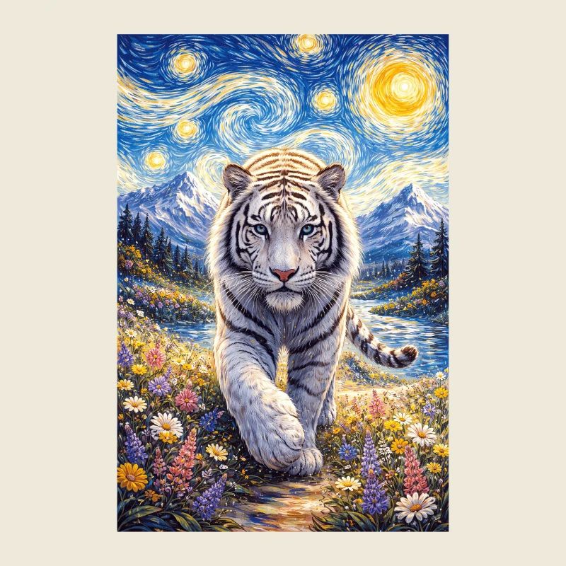 Nuit étoilée du tigre blanc