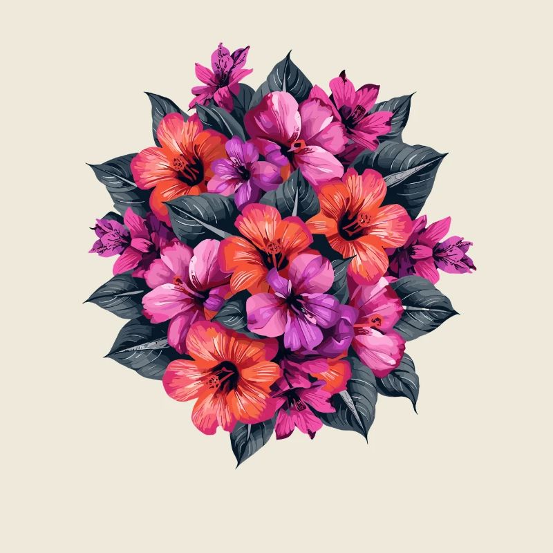 Bouquet d’hibiscus de printemps