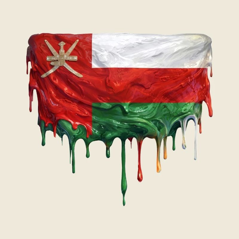 Oman Flag bunte Farbe