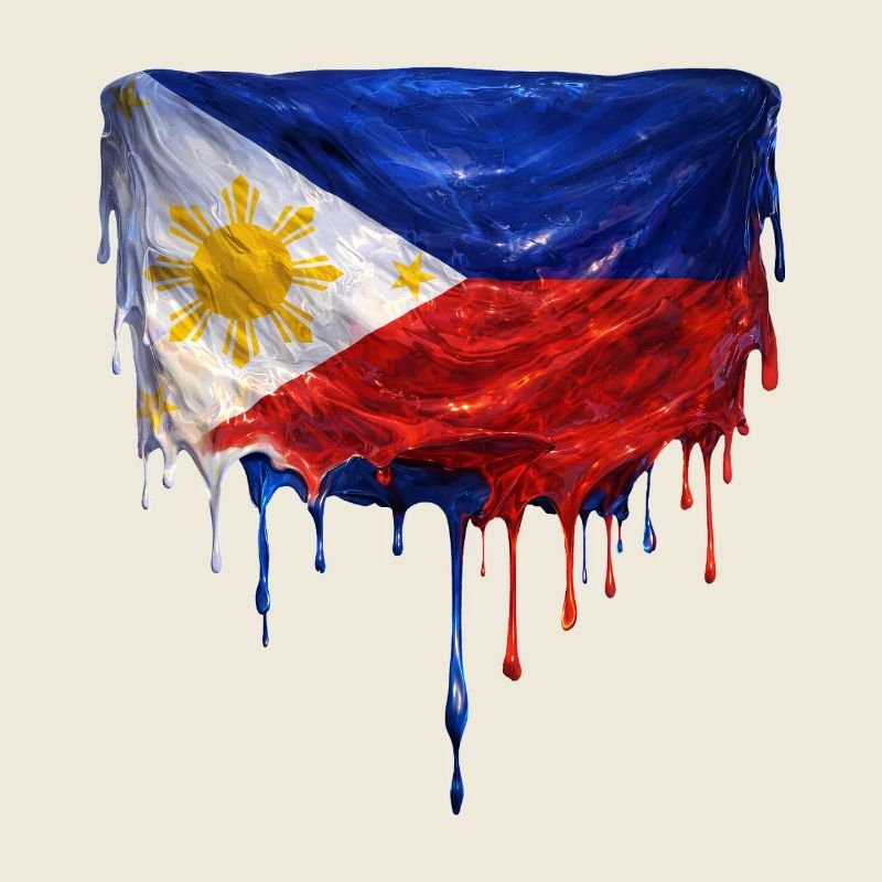 Philippines Flag Drop Art