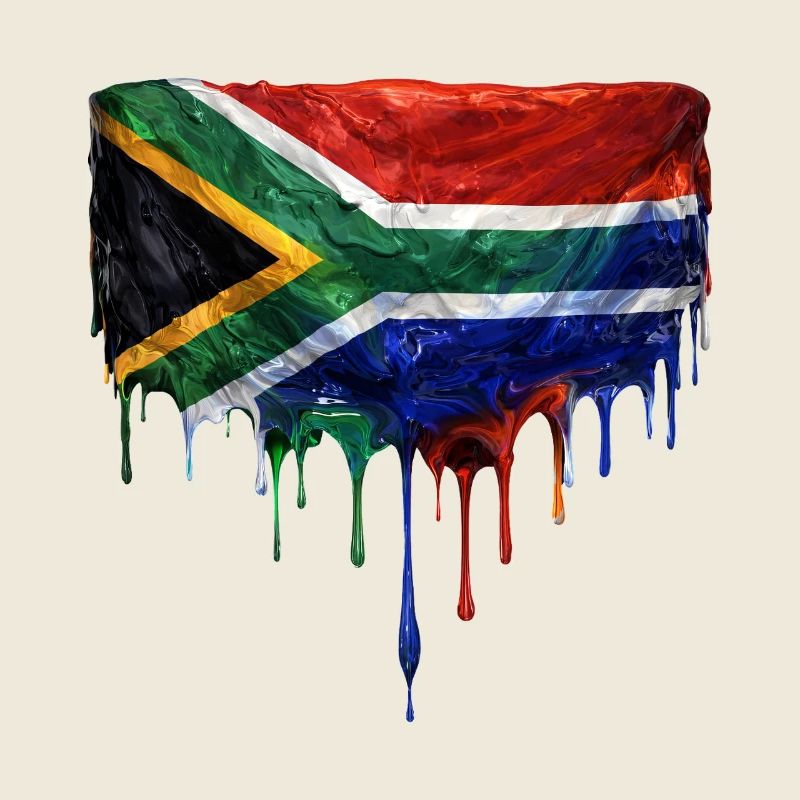 Art de la chute du drapeau sud-africain