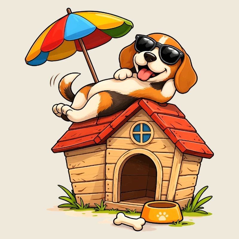 Conception de la maison de vacances des chiens Beagle