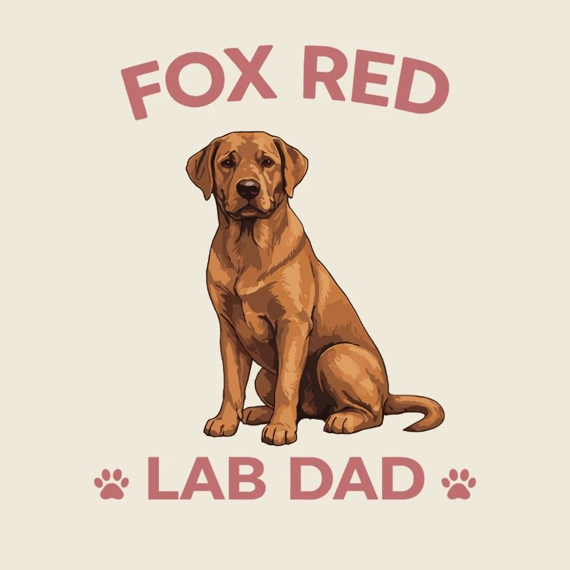 Fox Red Lab Dad Shirt Labrador Father Dog