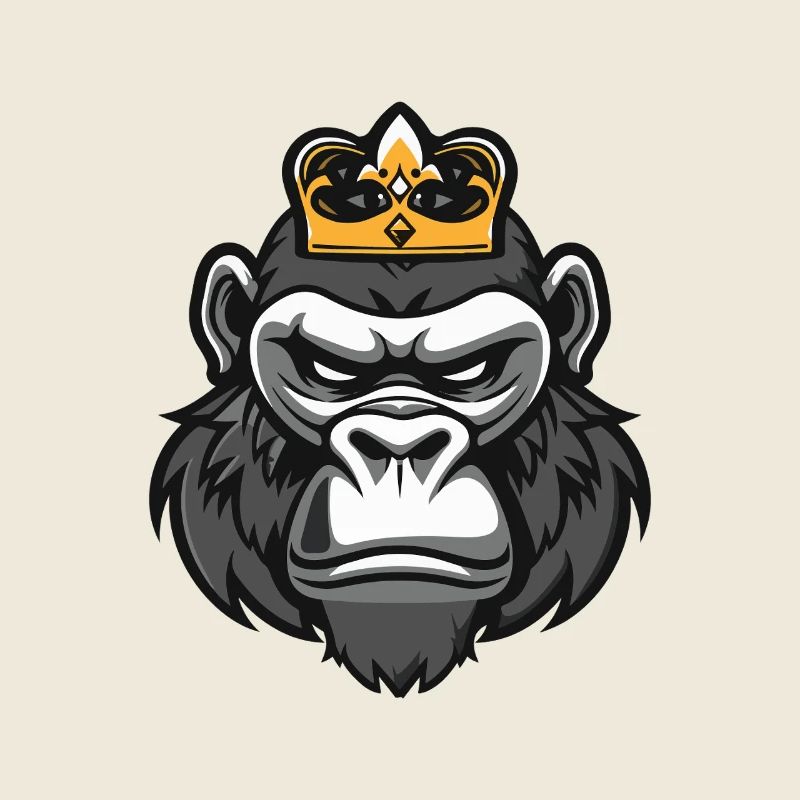Couronne de tête de gorille
