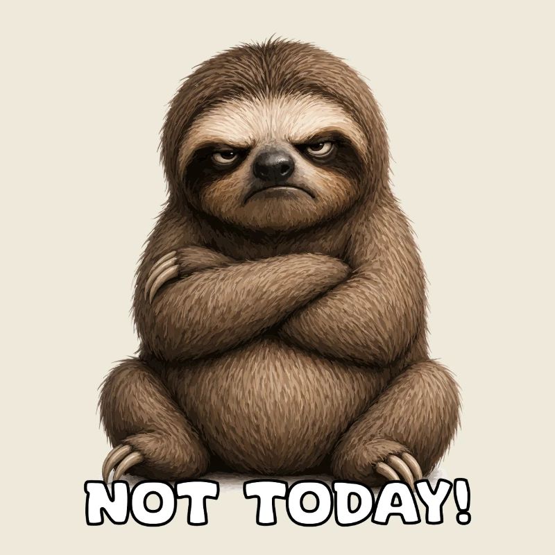 Not Today Sloth Attitude