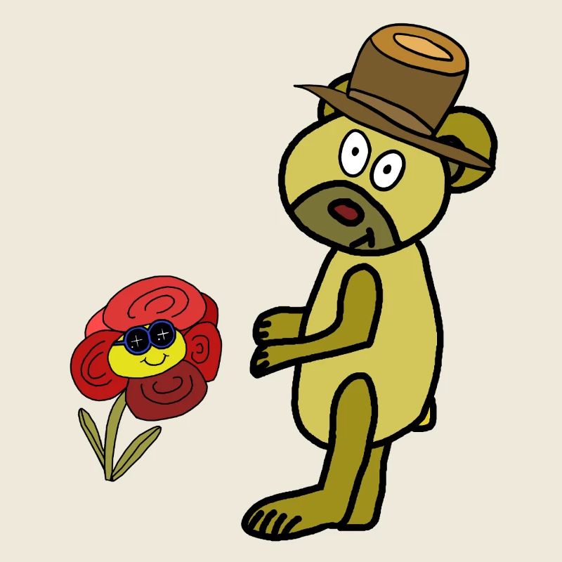Smart Teddy Children's Bear Child Flower