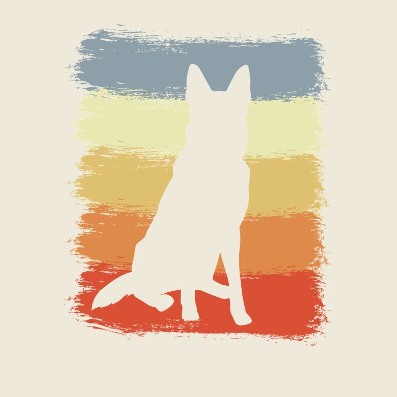 Retro Deutscher Schäferhund
