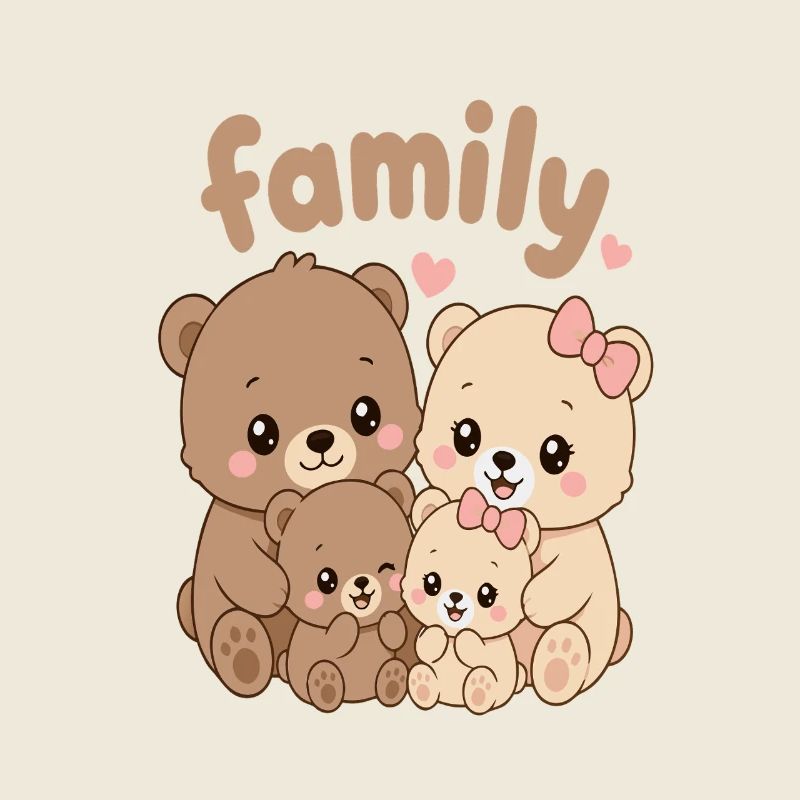 Family Bear Cuddle Crew