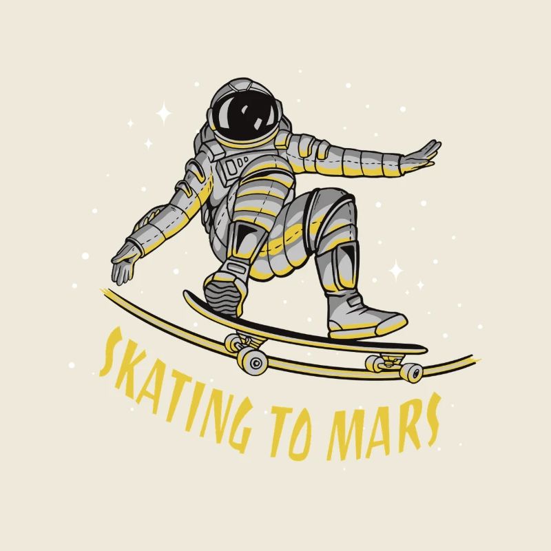 Skating to Mars Astronaut Skateboard Design