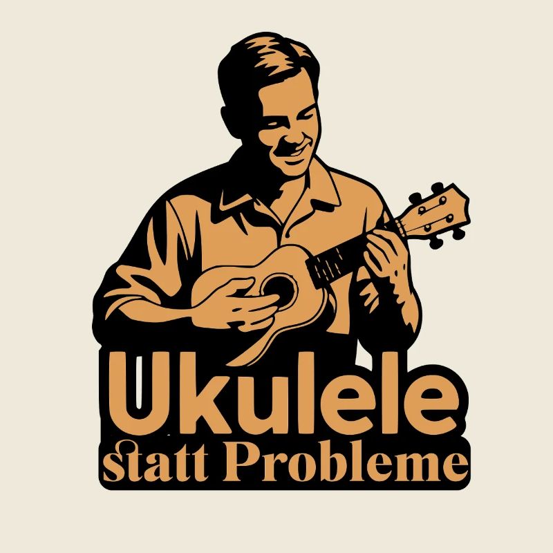 Ukulélé au lieu de problèmes, drôle de disant de ukulélé