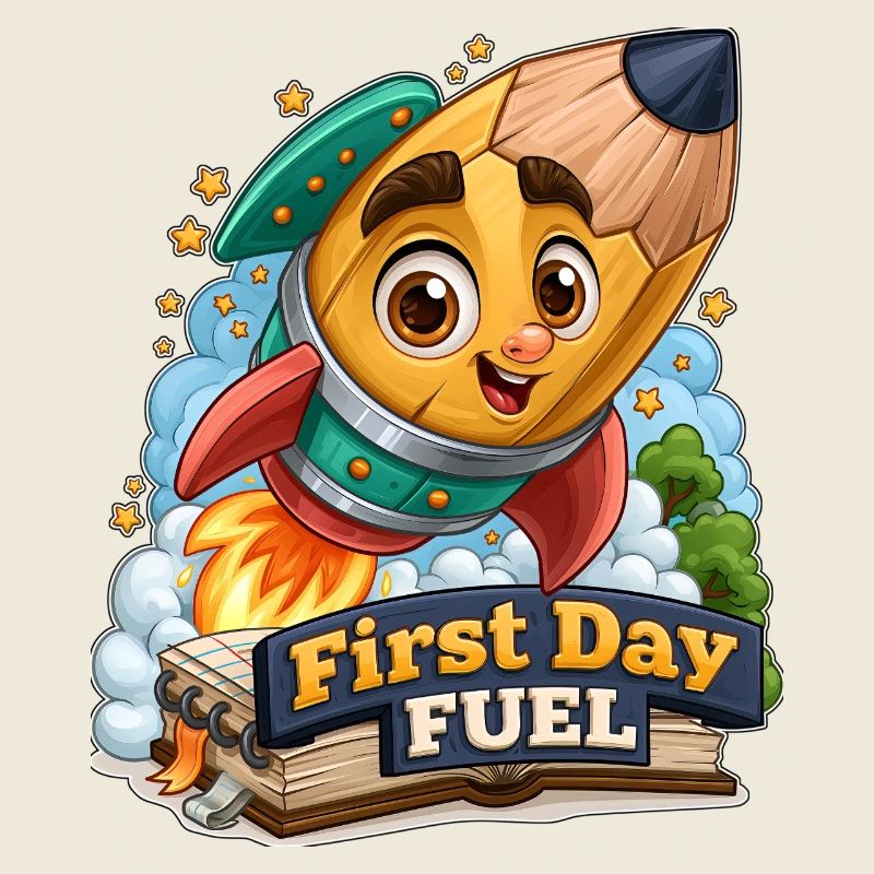 First Day Fuel Rocket Pencil