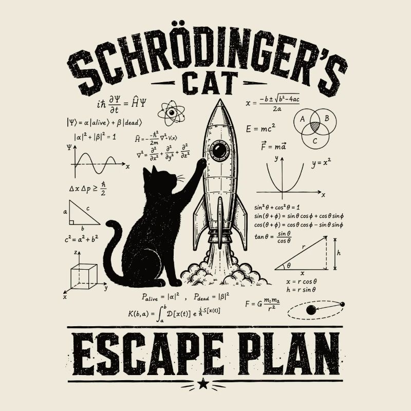 Schrödinger Katze Escape Plan Shirt
