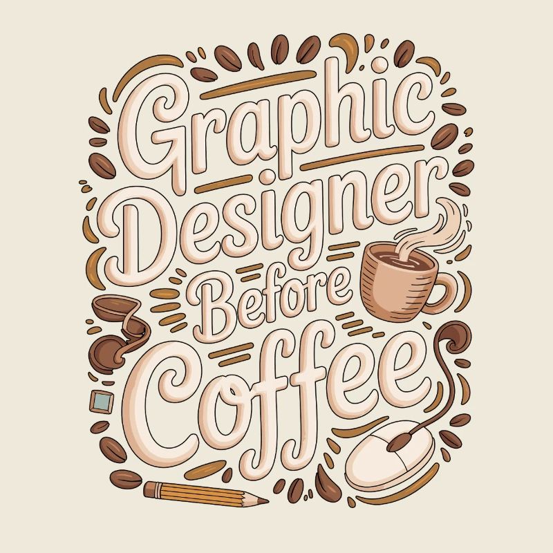 Graphic Designer Before Visual Artist Coffee Lover