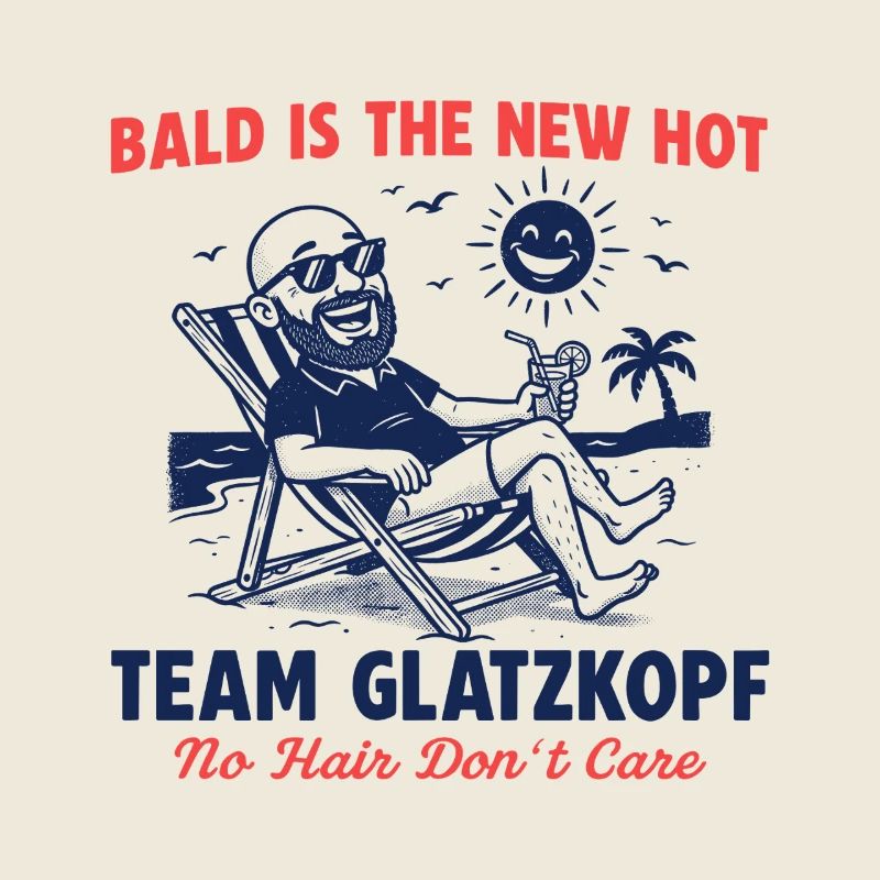 Bald Retro Team Bald Head - No Hair