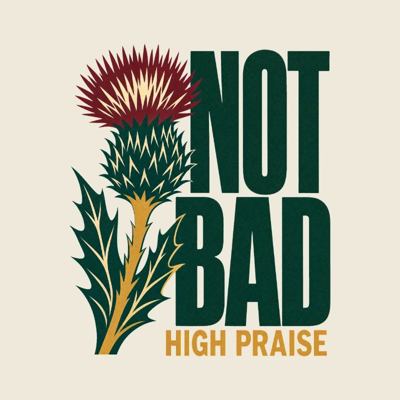Scottish Dry Humor Not Bad High Praise Thistle