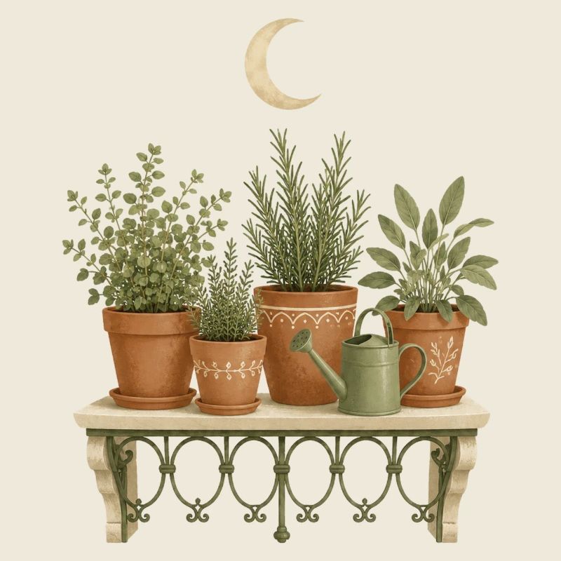 Kräuterbalkon Mondschein