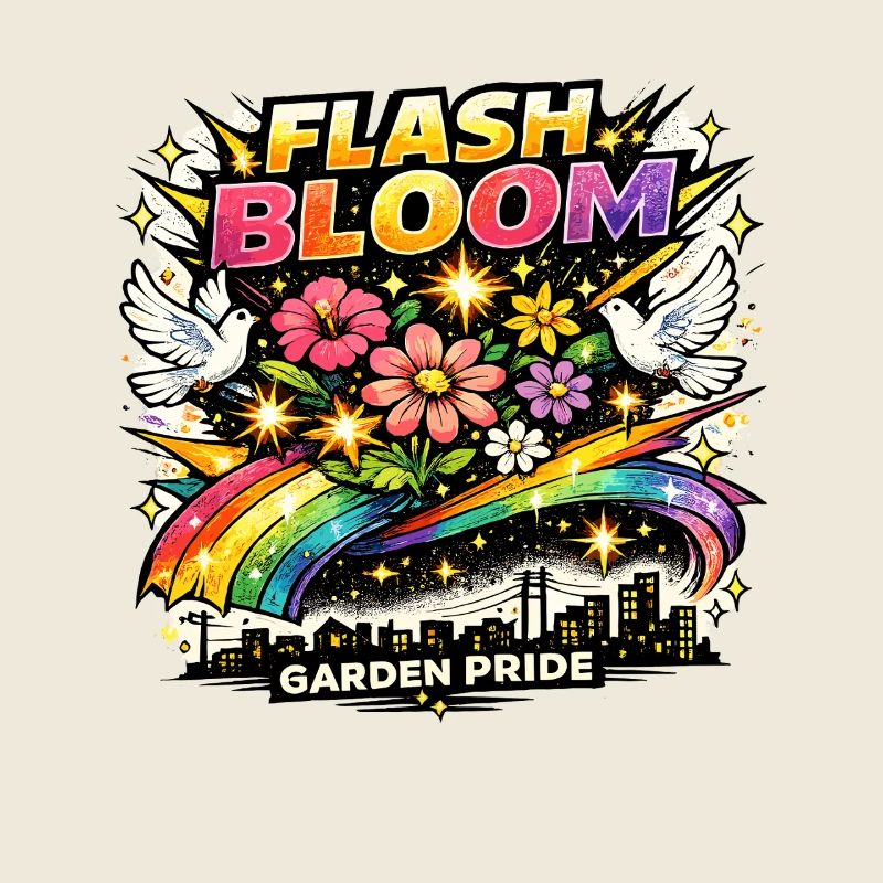 Flash Bloom Garden Pride Blumen Regenbogen
