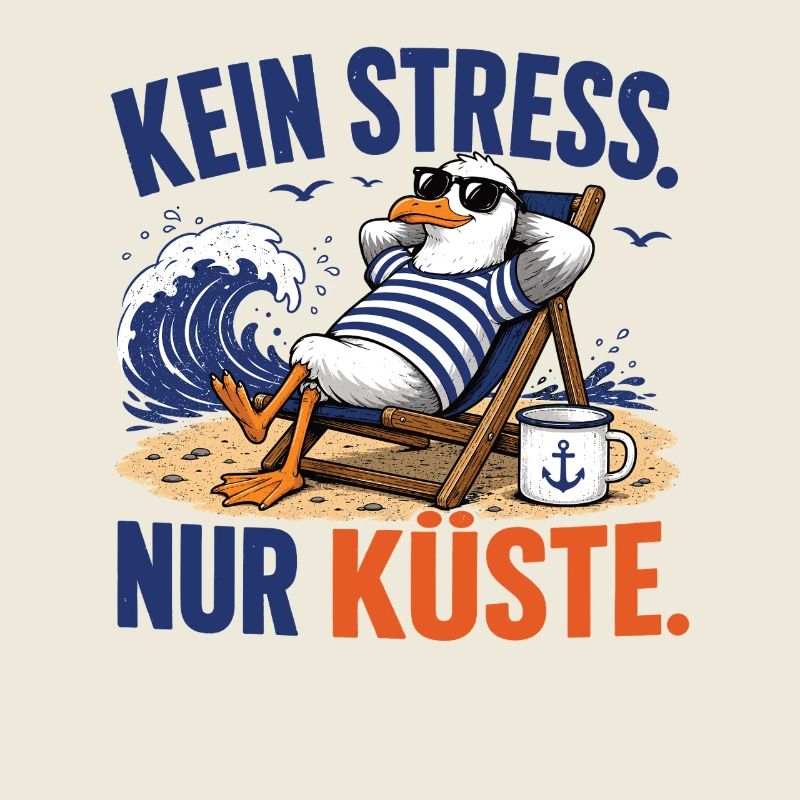 Möwe Kein Stress Nur Küste Shirt