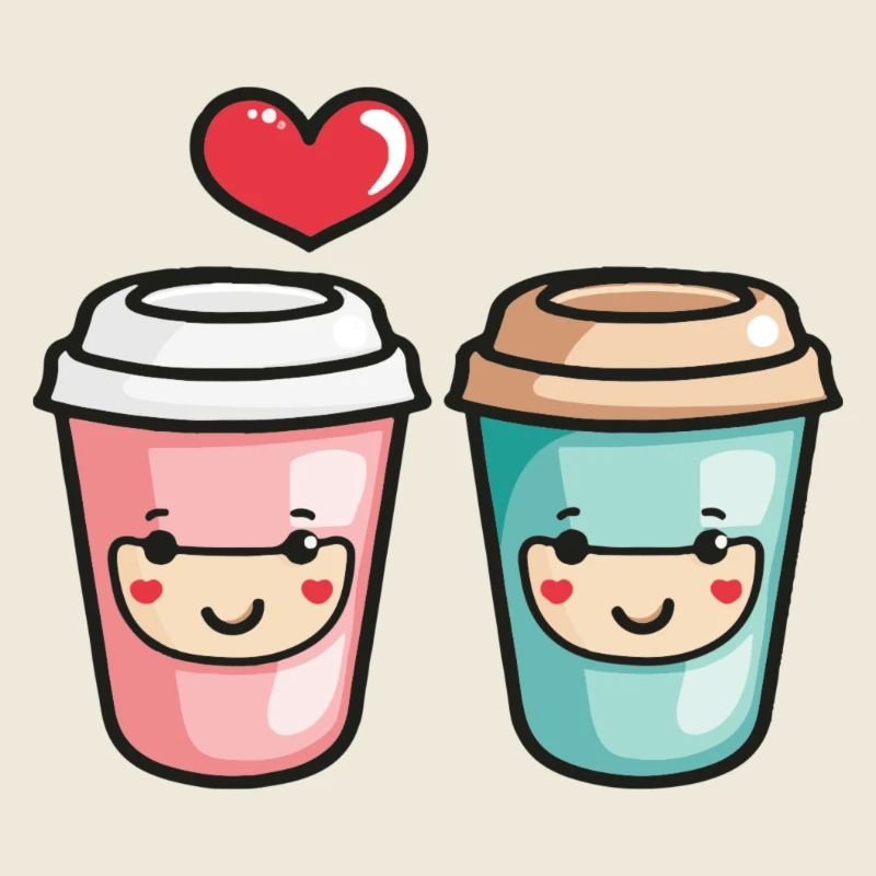 Coffee to go Paar Liebe Herz Kaffee Valentinstag