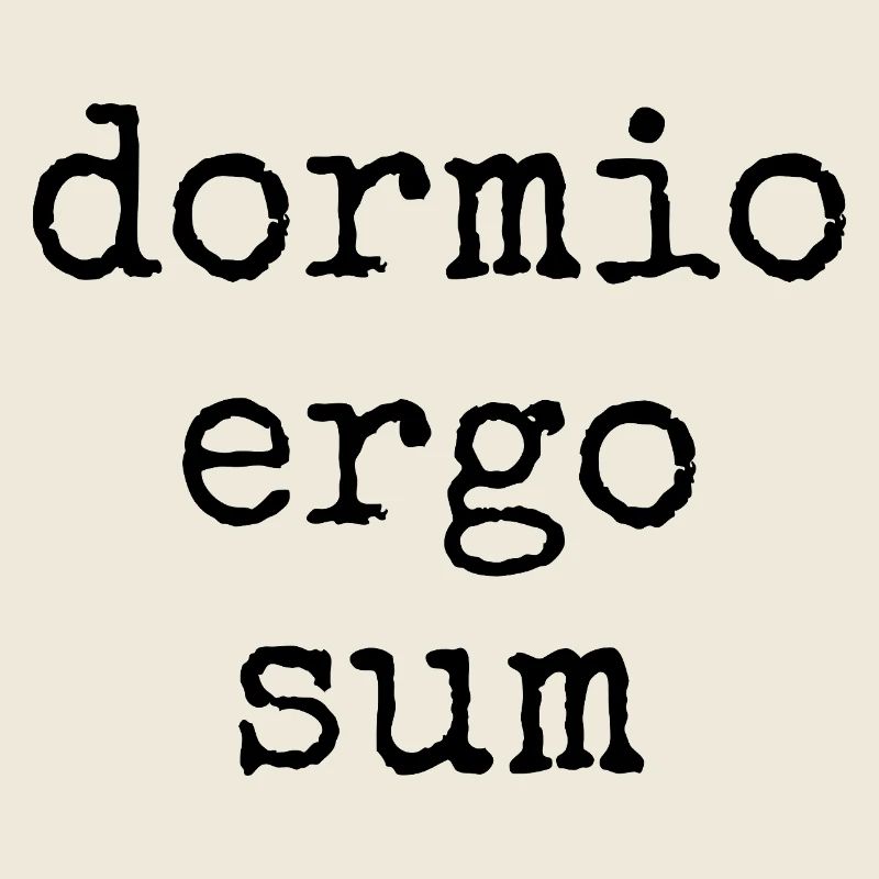 dormio ergo sum - ich schlafe also bin ich