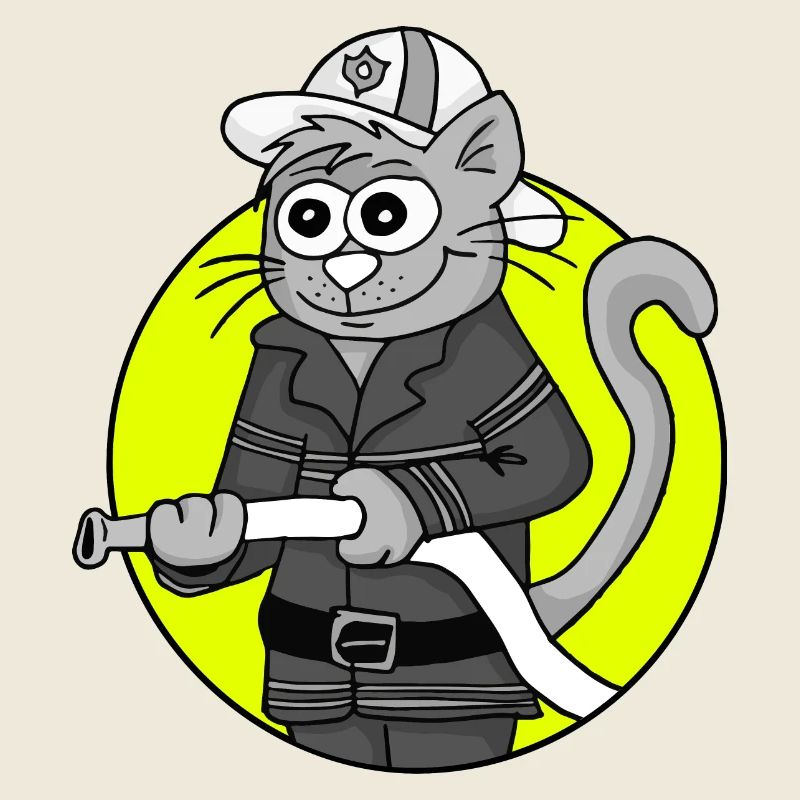 Chat rétro pompiers