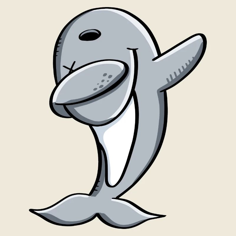 Delfin makes Dab Dance - Dabbing - Dolphin - Comic