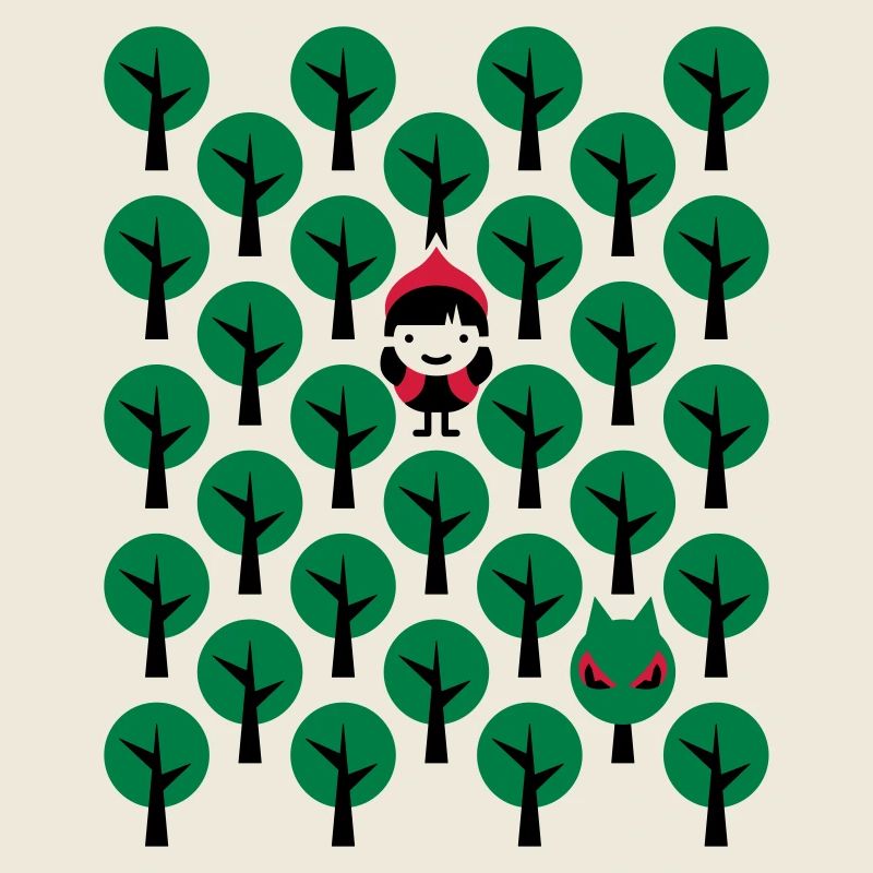 Fairytale - Märchen - Rotkäppchen - Wolf - Grafik