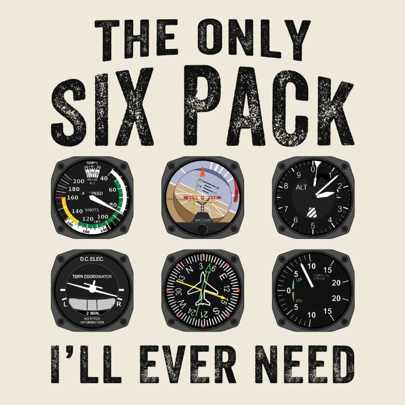 Pilots Six Pack Airplane Instruments