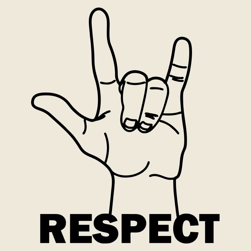 Respect des gestes de la main avec le texte RESPECT