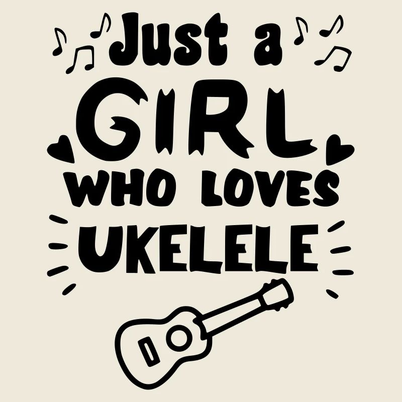 Nur ein Mädchen, das wirklich gerne Ukulele spielt *