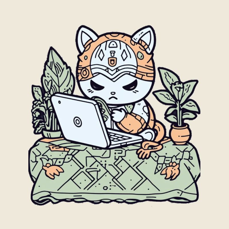 Tech Cat in Garden Armor