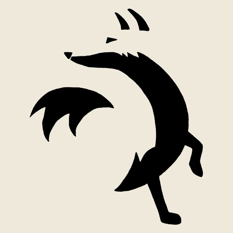 Esquisse du renard noir