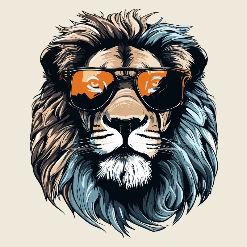 Löwe mit Sonnenbrille