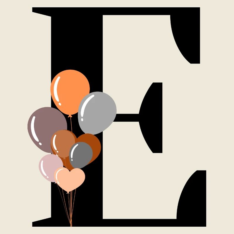 Buchstabe e Geburtstagsballon