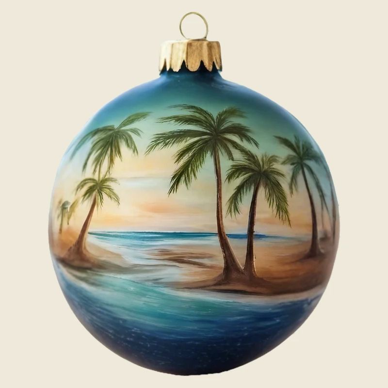 Weihnachtskugel mit Strand