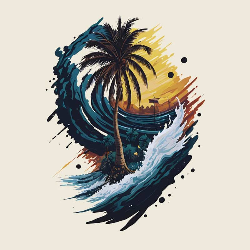 Summer Wave Palm Tree