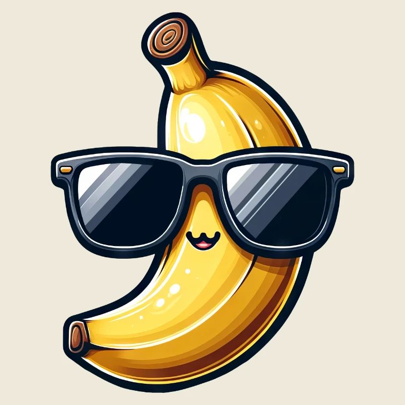 Coole Banane mit Sonnenbrille Design