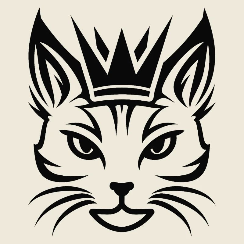 Katze mit großer Krone
