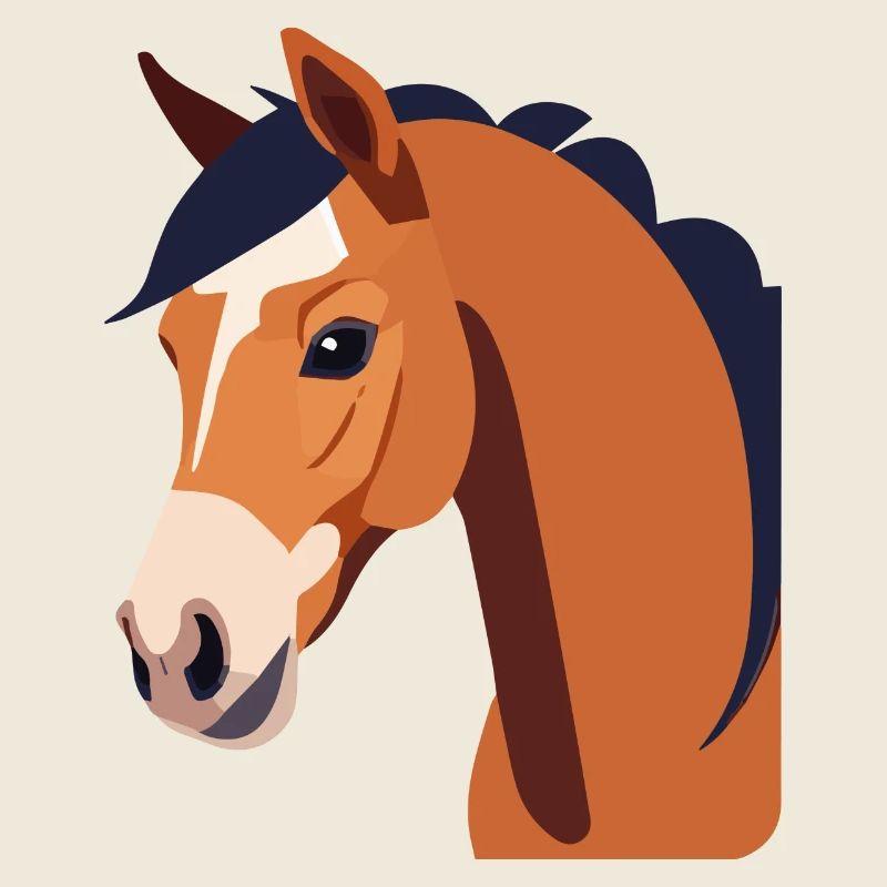 Tête de cheval Cheval brun